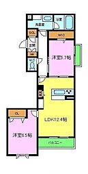 NTメゾン2 2LDKの間取図画像