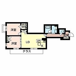 シャーメゾンサカイパークス2 2LDKの間取図画像