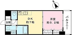 SAMTYNAKAMOZURESIDENCE 1DKの間取図画像