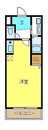 メゾンクレール ワンルームの間取図画像