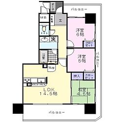 フェニックス堺東 3LDKの間取図画像