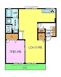 メゾン・モンハイム南 1LDKの間取図画像