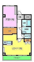 エトワール 1LDKの間取図画像