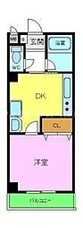メゾンドールトキワ 1DKの間取図画像