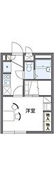 レオパレスコンフォート 2階1Kの間取り