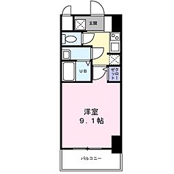 S-RESIDENCE堺blaze 1Kの間取図画像