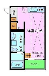 OBS堺 1Kの間取図画像