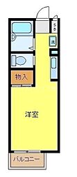 アメニティー大美野B ワンルームの間取図画像