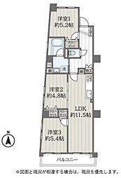 船橋スカイビル 3LDKの間取図画像