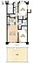 間取り：間取図【間取り図】2LDK、専有面積60.81m2、バルコニー面積9.00m2、専用庭面積22.55m2