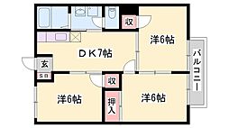 間取図画像 3DK