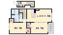クール・ヴィヴァーチェB 2階/-
