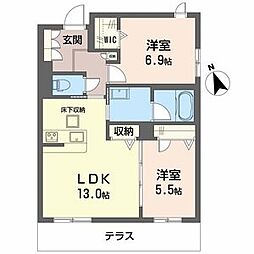 Seaside House 2LDKの間取図画像