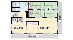 高楽ハイツ 3LDKの間取図画像