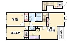 フィオレンティーナ5 2LDKの間取図画像