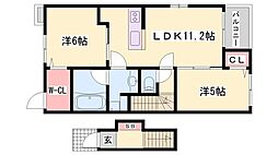 ファインコルソ5 2LDKの間取図画像