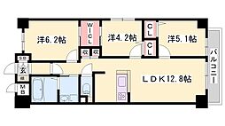キャッスルコート岩端 3LDKの間取図画像