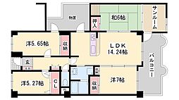 シャトウブランシェ 4LDKの間取図画像