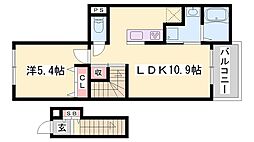 パジェール・アン 1LDKの間取図画像