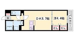 MISTRAL龍野町 1LDKの間取図画像