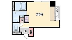 宝殿ヤングパレス ワンルームの間取図画像