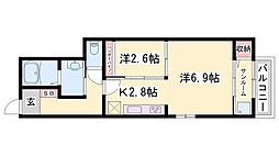 バーミィガーデン1 1SKの間取図画像