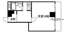 カルム白鷺 ワンルームの間取図画像