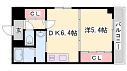 コーポサンライズ 1DKの間取図画像