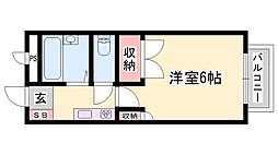 ウェルメント赤穂 1Kの間取図画像
