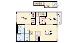 ハイムメゾン白鳥台 2LDKの間取図画像