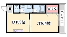 花たちばな館 1DKの間取図画像