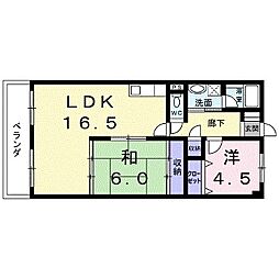 リバーサイドA 2LDKの間取図画像