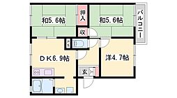 ガーデンハイツ緑ケ丘C,D 2階/-