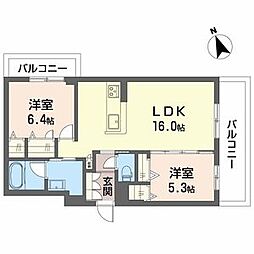 Seaside House 2LDKの間取図画像
