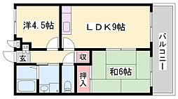 メゾンクレール 2LDKの間取図画像