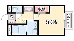 グランドソレイユ ワンルームの間取図画像
