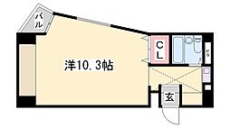 宝殿駅前ヤングパレス ワンルームの間取図画像