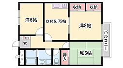 メゾン・ド・リポ 3DKの間取図画像