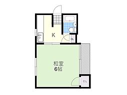 ライブヒル千里 1Kの間取図画像