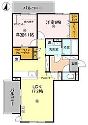 casa. FILANTE V 2LDKの間取図画像