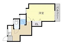 コーポディオ 1DKの間取図画像