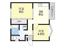間取図画像 2DK