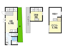 ハーミッツ・セル大桐 1SLDKの間取図画像