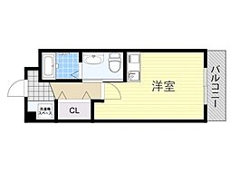 エスポワール ワンルームの間取図画像