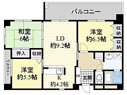 パルコート 3LDKの間取図画像