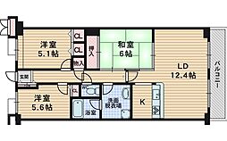 メイツ南千里 3LDKの間取図画像