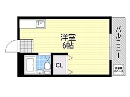 新和ハイツ ワンルームの間取図画像