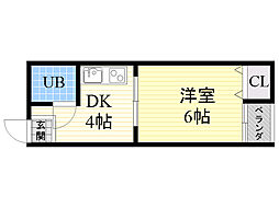 アクティ香露園 1DKの間取図画像