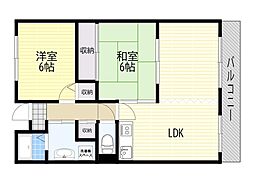 メゾンアヴェニール 2LDKの間取図画像