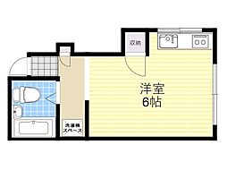 庄司コーポ ワンルームの間取図画像